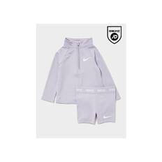 Nike Girls' Pacer 1/4-Zip/Shorts Set Infant, Purple - 18-24M