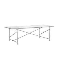 Handvärk Dining Table 185 Stainless Steel Frame, White Marble