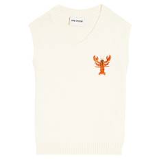 Mini Rodini Wool and cotton sweater vest - white - Y 9-10