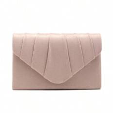 Red Color Women Evening Bags Cover Envelope Design Pary Wedding Girl Handbags With Chan Shoulder Clutch Velvet Fashion Purse - Pink