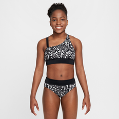 Asymmetrisk Nike Swim Wild-monokini til større børn (piger) - grå - M