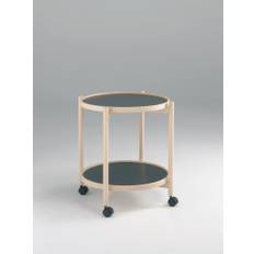 Thomsen Furniture 5050 James Rullebord, 50x58 cm - bøg naturstel sort-hvid melamin
