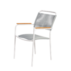 Verona stol - hvid / lysgrå - 2. sortering