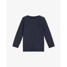 DORIA LANGÆRMET BABY T-SHIRT MED HULMØNSTER - BLUE / 92 / 24M