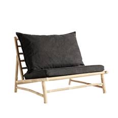 Tine K. Home Bamboo Lounge Stol M. Pude - W100x87xH45