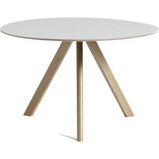 Hay Cph 20 Table Ø120x74 Cm Vandbaseret Lakeret Eg/offwhite Linoleum - Spisebord & Barbord Krydsfiner Off-White - AA995-A530-AB42