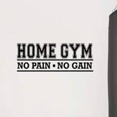 Home Gym Wall Sticker Art Vinyl Wall Decals No Pain No Gain Wall Sport Sticker Bedroom Living Room Decor Room Decoration Interior Design - Multicolor - one-size