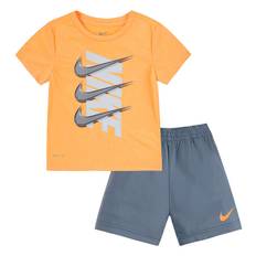 Nike Shortssæt - T-shirt/Shorts - Smoke Grey - Nike - 7 år (122) - T-Shirt