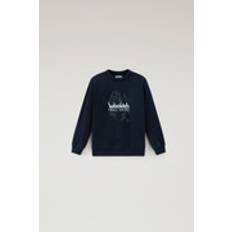 Boys' Pure Cotton Crewneck Sweatshirt with Print - Melton Blue