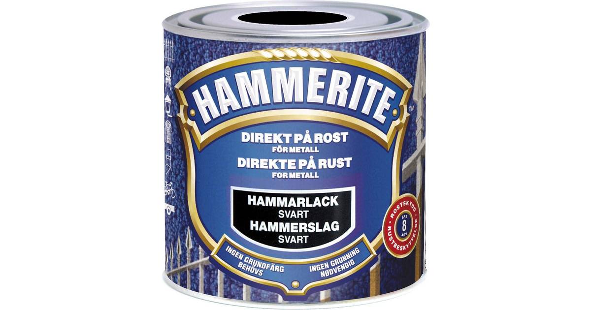Hammerite Hammer Effect Metalmaling Sort 0.75L • Pris »