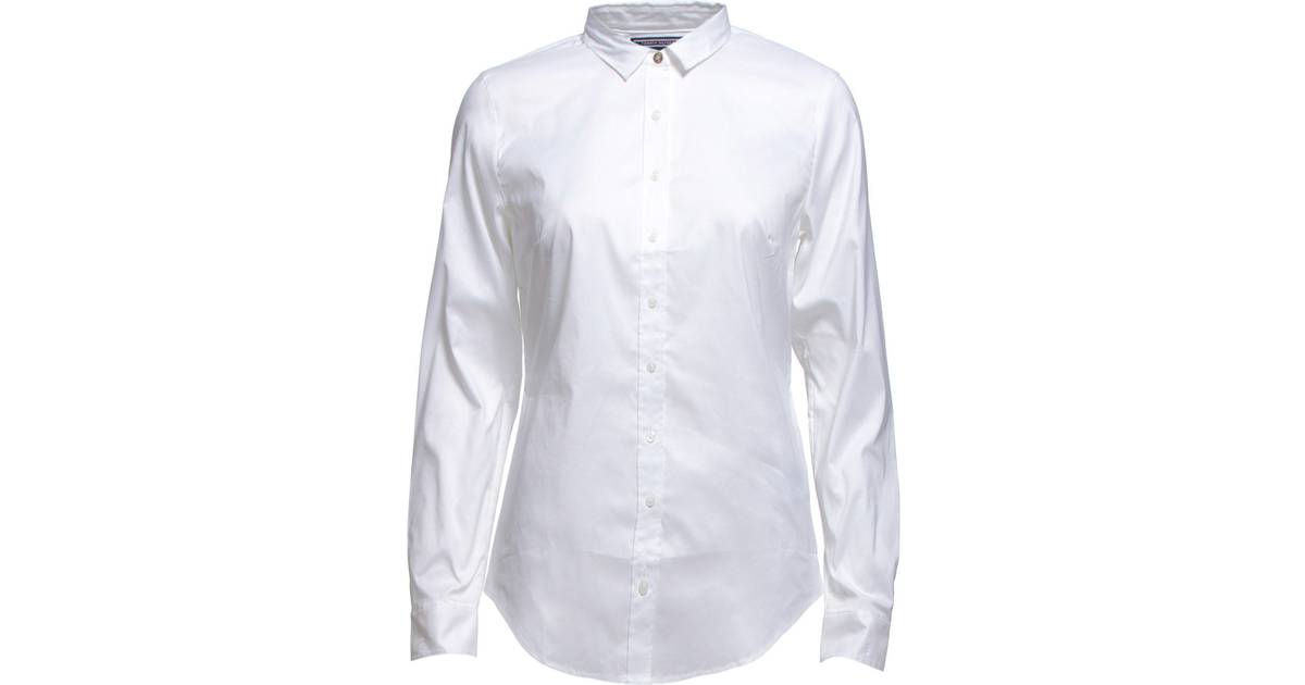 Tommy Hilfiger Amy Str Shirt LS W1 - White • Priser »
