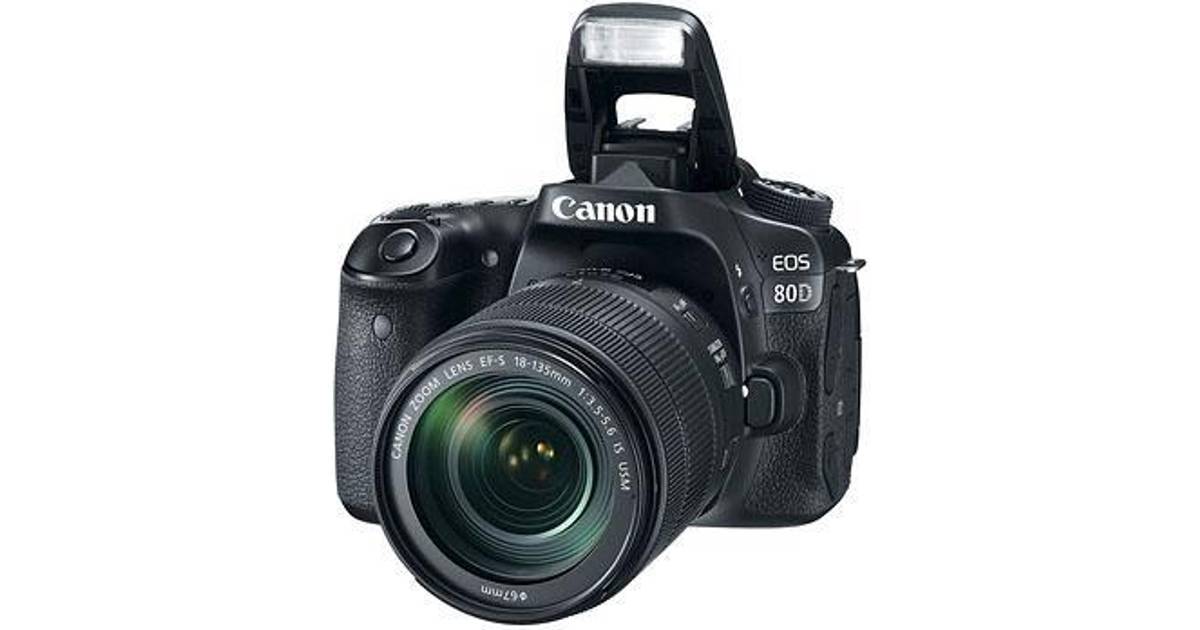Canon EOS 80D + 18-135mm IS USM • Se priser (8 butikker) »