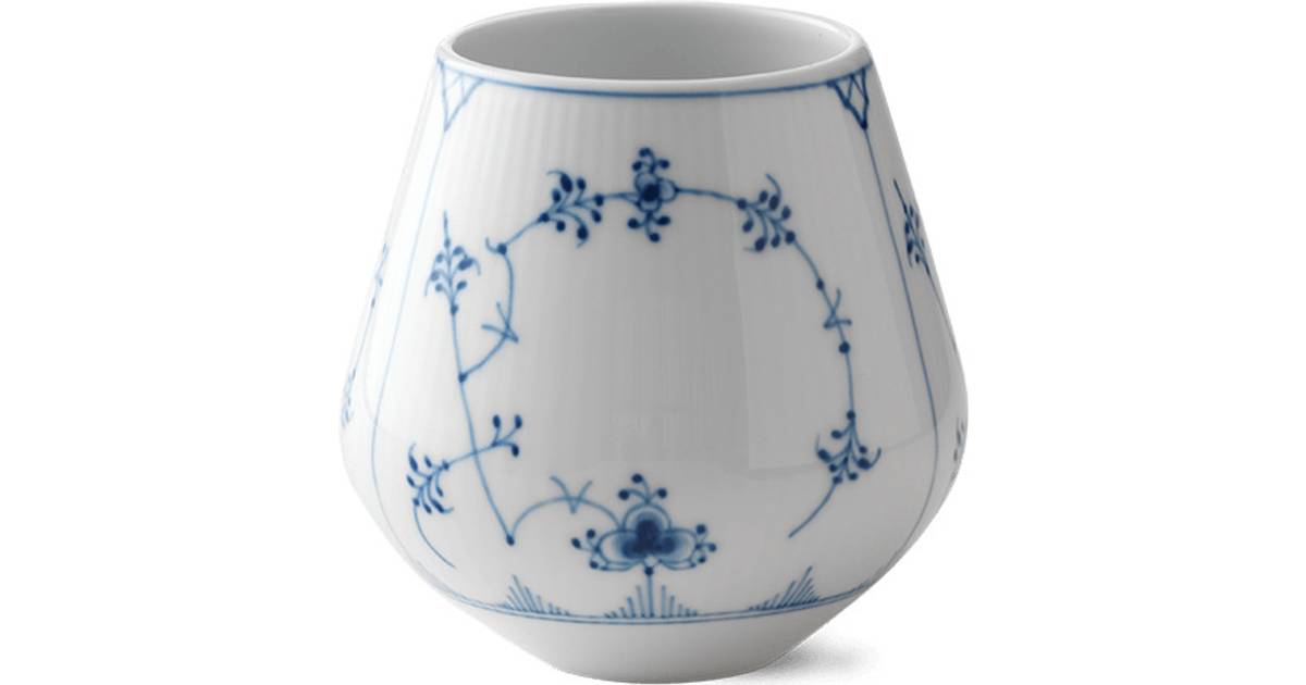 Royal Copenhagen Musselmalet Riflet Vase Lille 12cm Vase • Pris »
