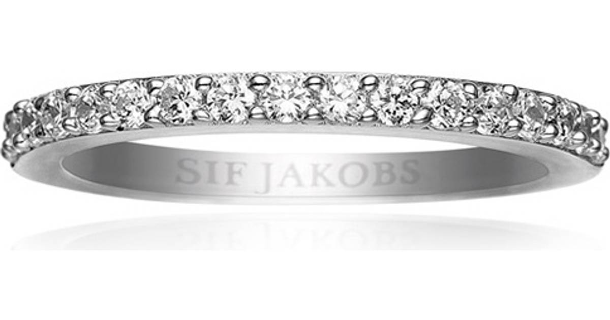 Sif Jakobs Corte Uno Ring - Silver/White • Se pris »
