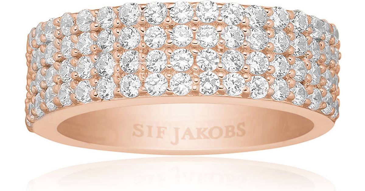 Sif Jakobs Corte Quattro - White Rose Gold Plated Ring (SJ-R10764-CZ-RG-50)  • Pris »