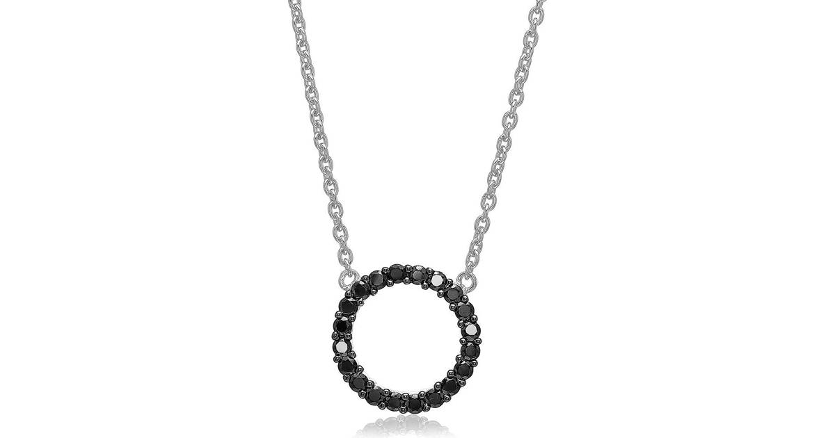 Sif Jakobs Biella Grande Necklace - Silver/Black • Se priser hos os »