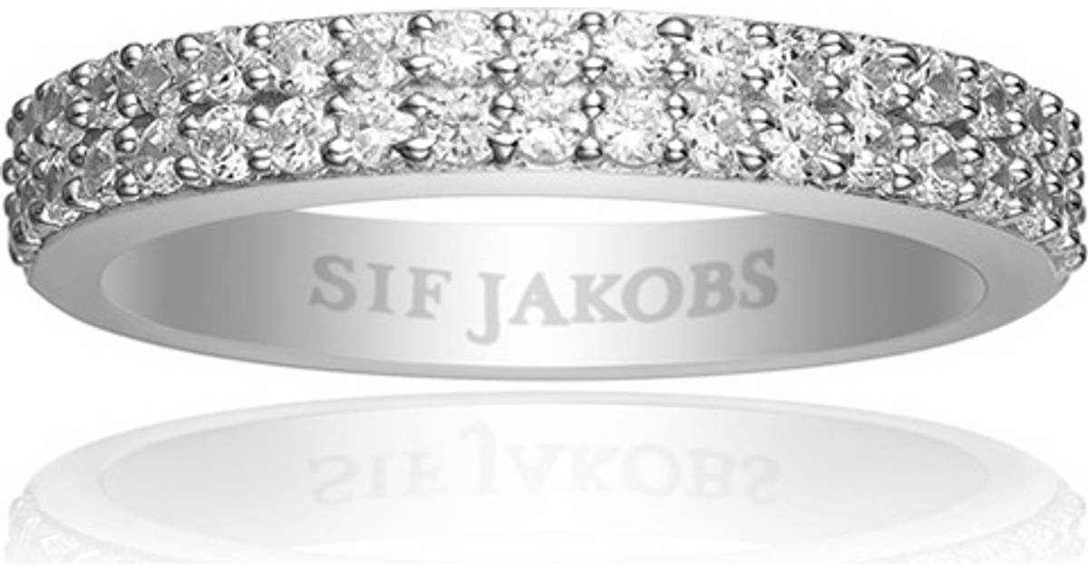 Sif Jakobs Corte Due Ring - Silver/Transparent • Pris »