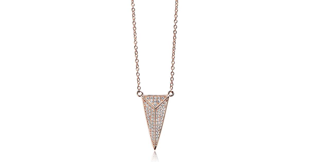 Sif Jakobs Pecetto Grande Necklace - Rose Gold/White • Pris »
