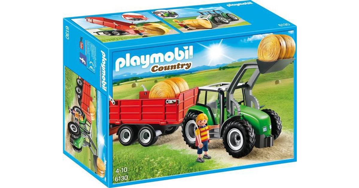 Playmobil Stor Traktor Med Trailer 6130 • Se priser (5 butikker) »