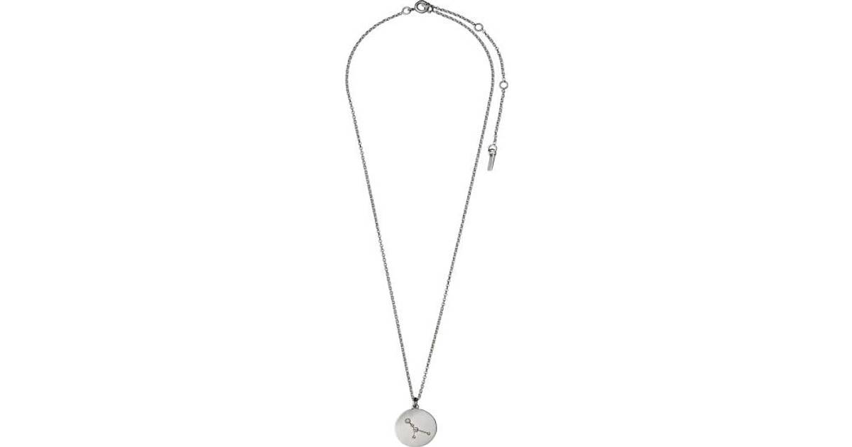 Pilgrim Cancer Necklace - Silver/Transparent • Se pris