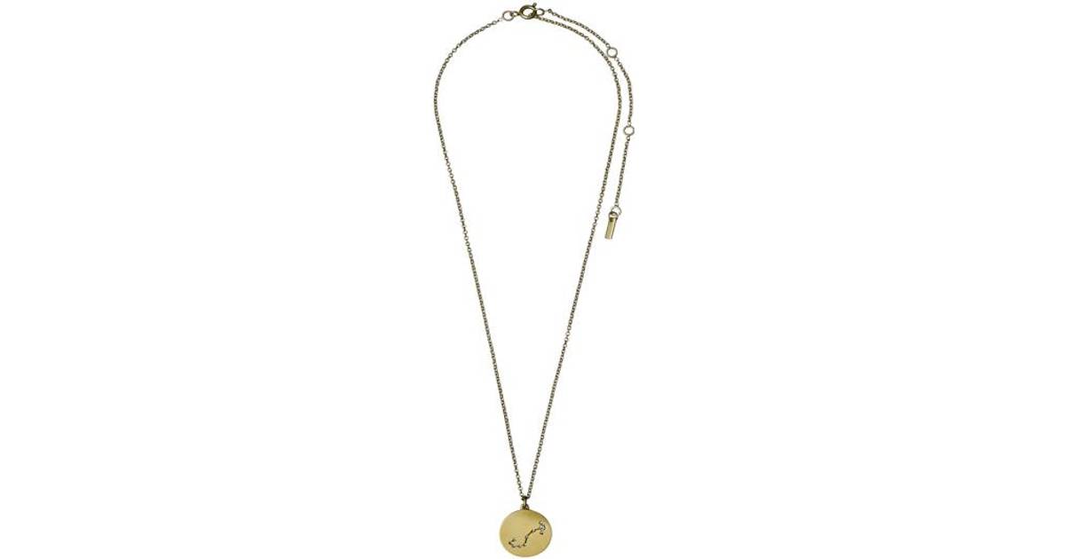 Pilgrim Scorpio Necklace - Gold/Transparent • Se pris
