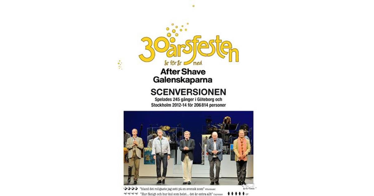Galenskaparna After Shave - 30-årsfesten: Scen (DVD) (DVD 2015) • Pris »