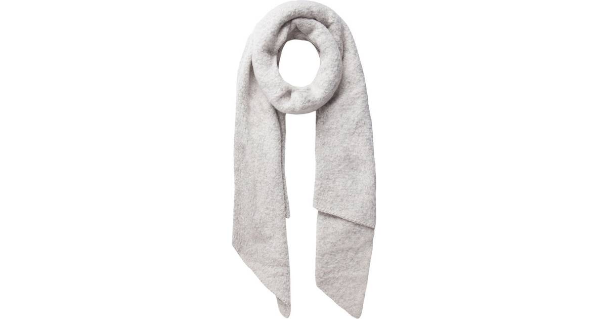 Pieces Soft Knitted Long Scarf - Brown/Moonbeam