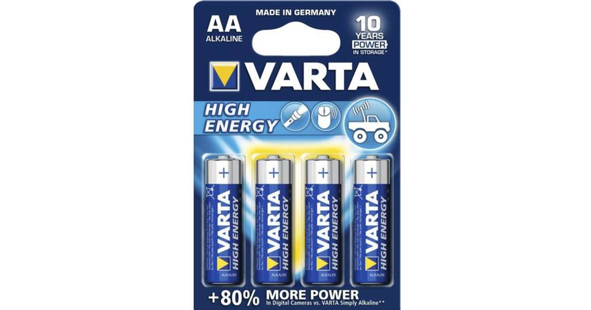 Varta High Energy AA 4-pack (70 butikker) • Se priser »