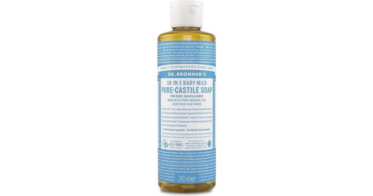 Dr. Bronners Baby Unscented Pure Castile Liquid Soap 240ml • Pris »