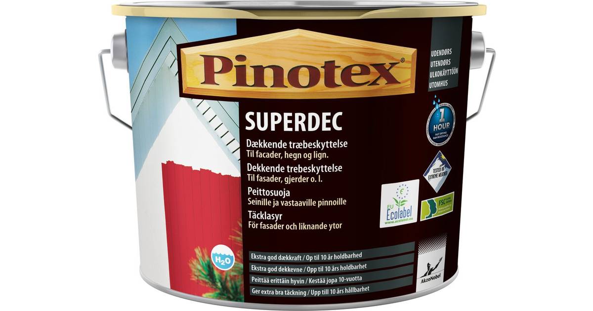 Pinotex Superdec Træbeskyttelse Grå 10L • Se priser »