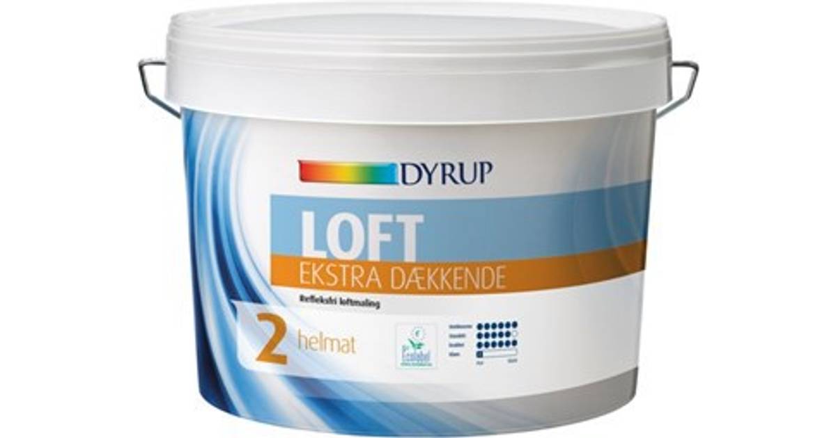 Dyrup Loft 2 Loftmaling Hvid 4.5L • Se PriceRunner »