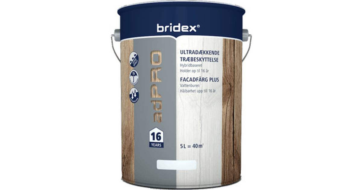 Bridex AdPro Træbeskyttelse Grå 5L • Se PriceRunner »