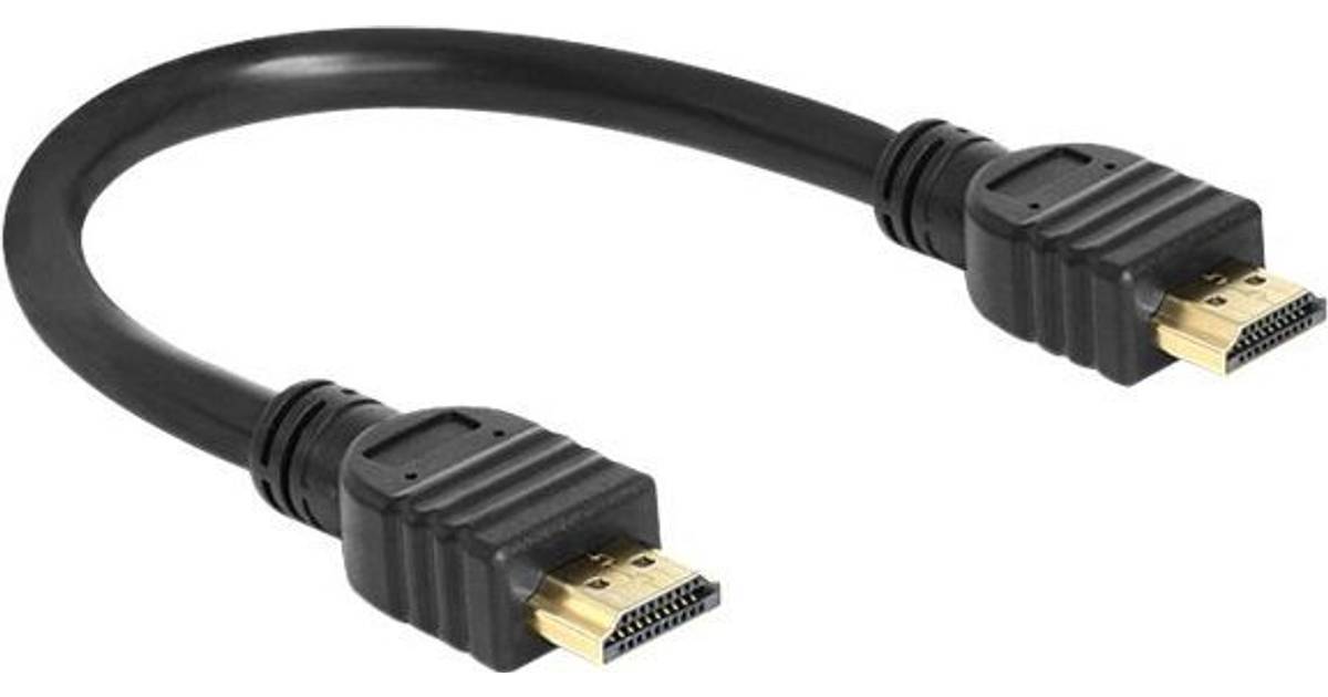 DeLock 4K High Speed HDMI with Ethernet HDMI-HDMI 0.2m • Pris »