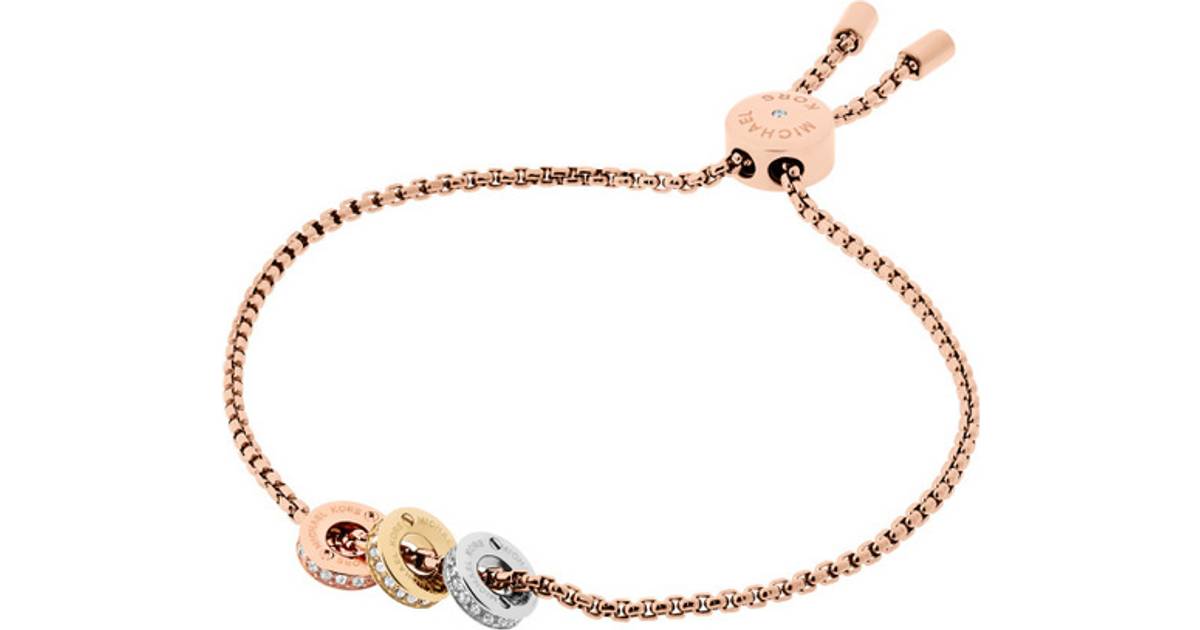 Michael Kors Iconic Stainless Steel Rose Gold Plated Bracelet (MKJ6338998)  • Se priser nu »