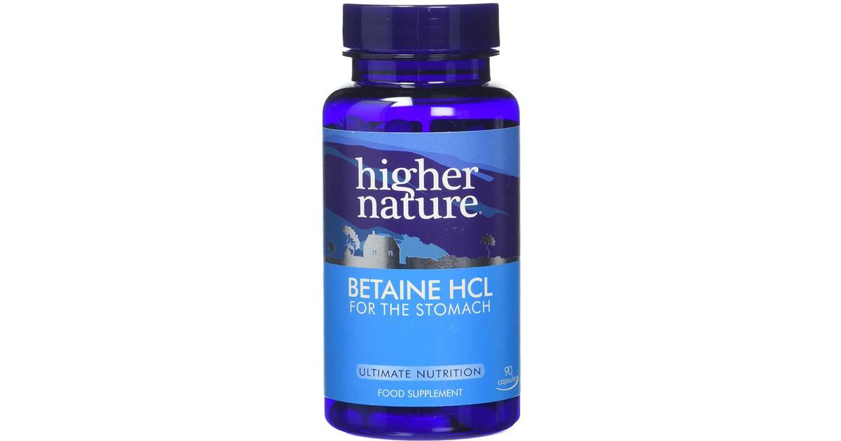 Utroskab Vedligeholdelse strå Higher Nature Betaine HCL 90 stk • Se laveste pris nu