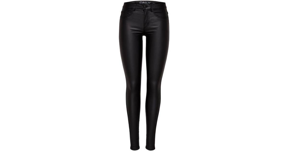 Only Royal Rock Coated Skinny Fit Jeans - Black/Black • Pris »