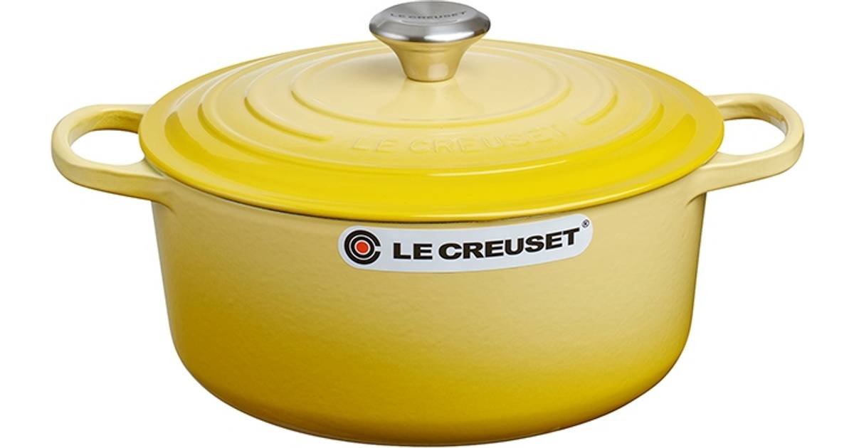 Le Creuset Soleil Signature Cast Iron Round Gryde med låg 24cm ...