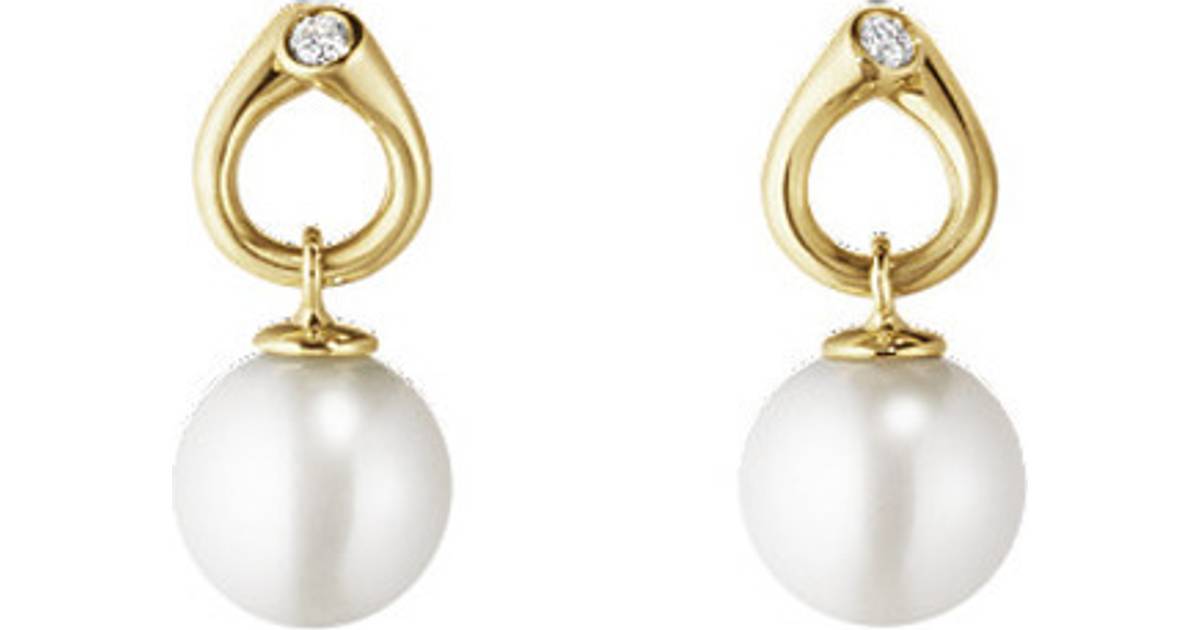 Georg Jensen Magic Earrings - Gold/Pearl/Diamond • Pris »
