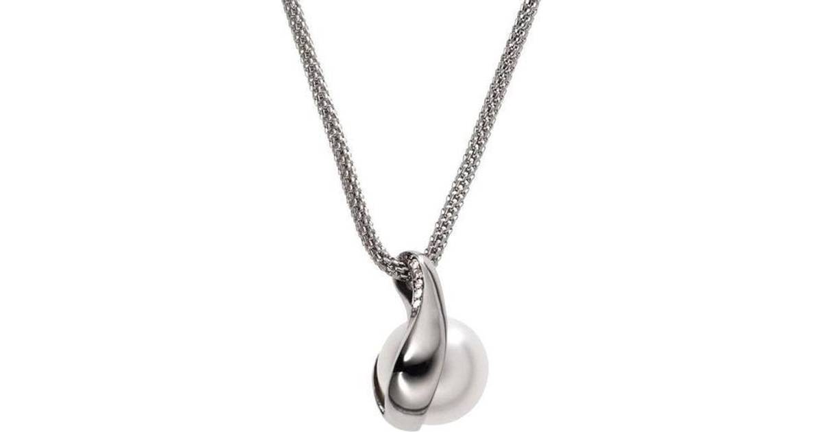 Skagen Agnethe Necklace - Silver/Pearl/Transparent • Pris »