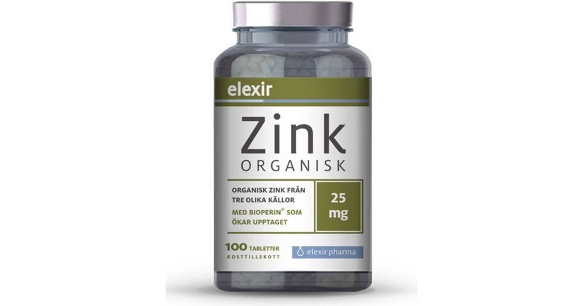 Elexir Pharma Zink 25mg 100 stk • Se laveste pris nu