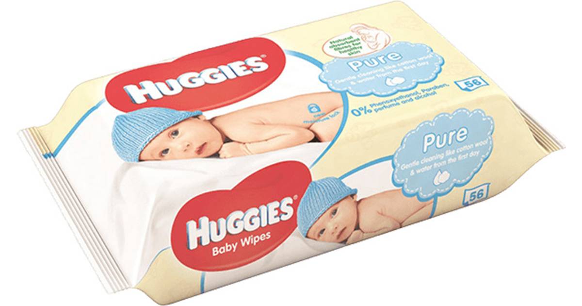 Huggies Pure Wipes 56pcs (3 butikker) • PriceRunner »