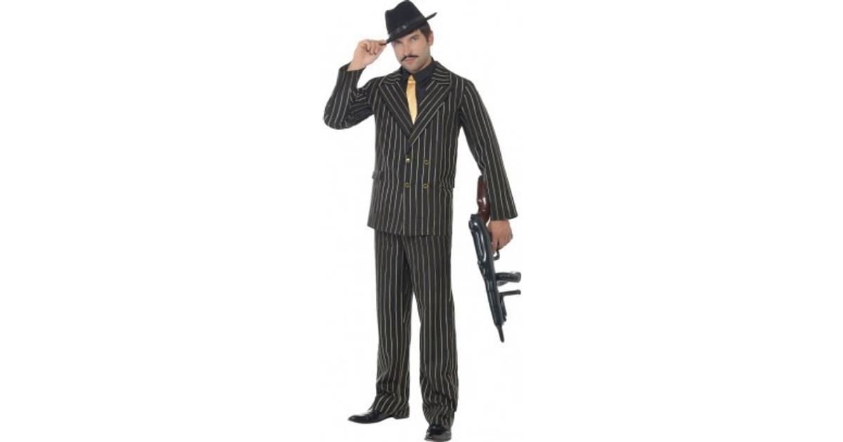 Smiffys Gold Pinstripe Gangster Costume • Se priser »