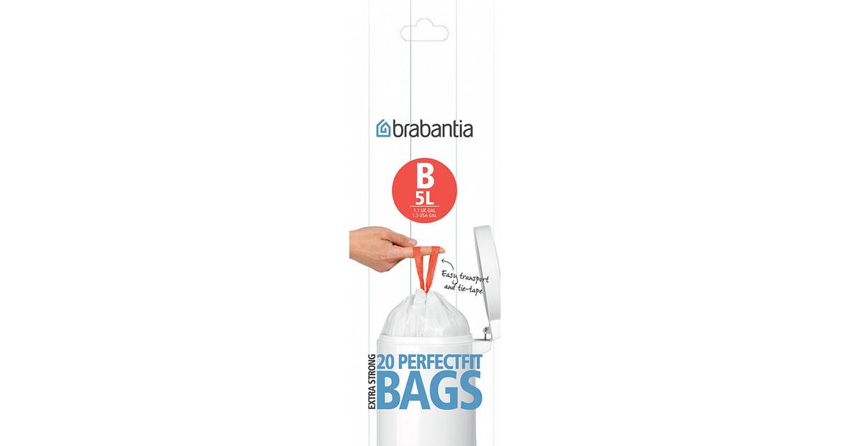 Brabantia Perfect Fit Waste Bin Bag 5L 20-pack • Pris »
