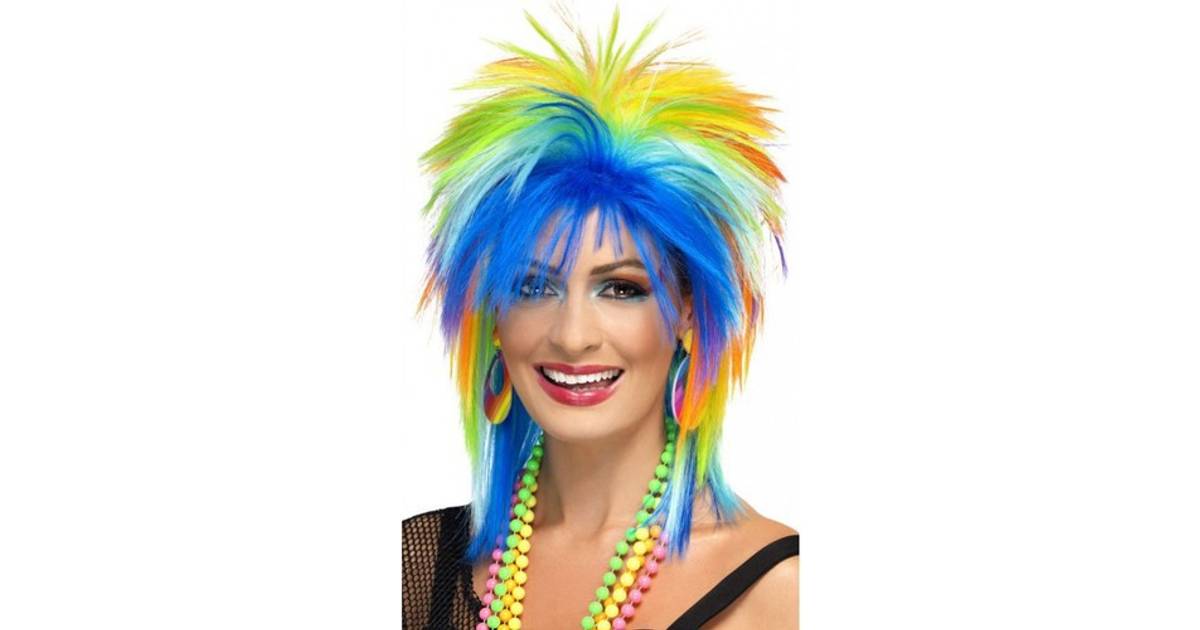Smiffys 80's Rainbow Punk Wig Multi-Coloured • Se priser hos os »