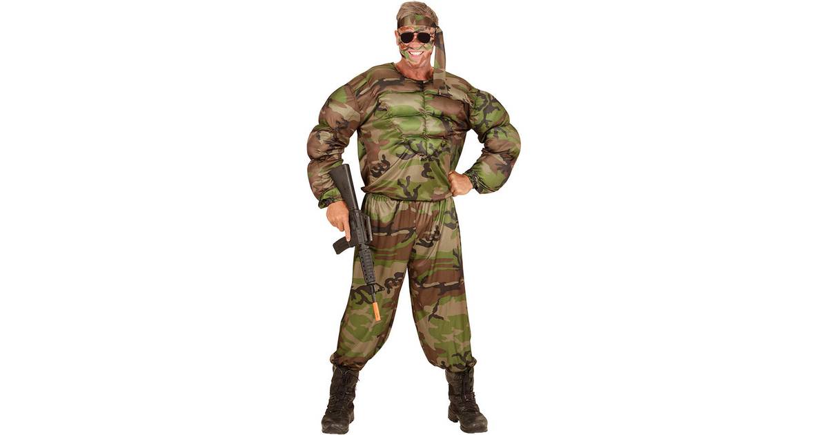 Widmann Soldat med Muskler Kostume • Se laveste pris nu