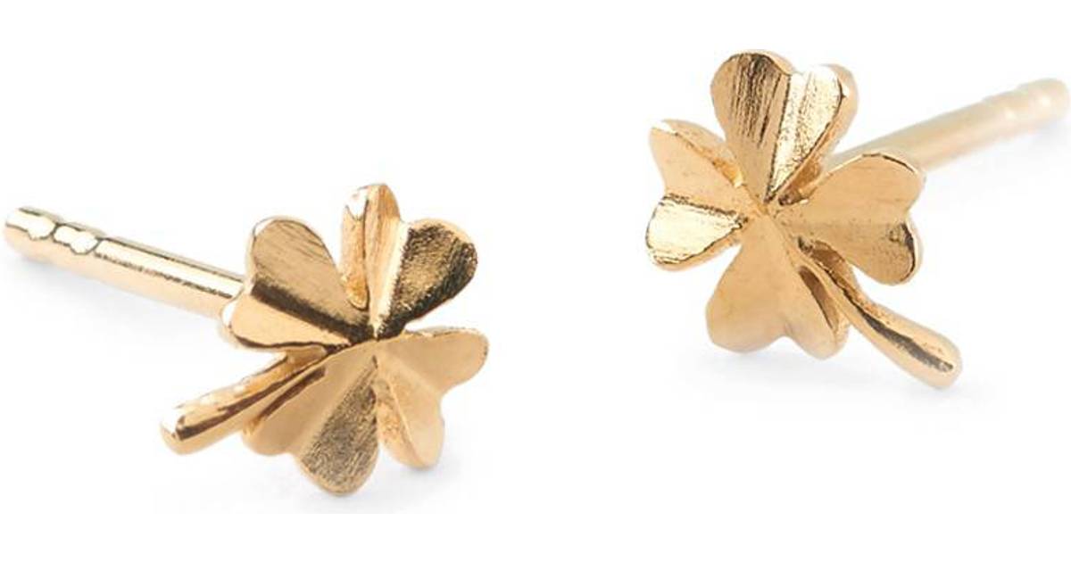 ciffer Mantle Billy Pernille Corydon Clover Earrings - Gold • Se pris