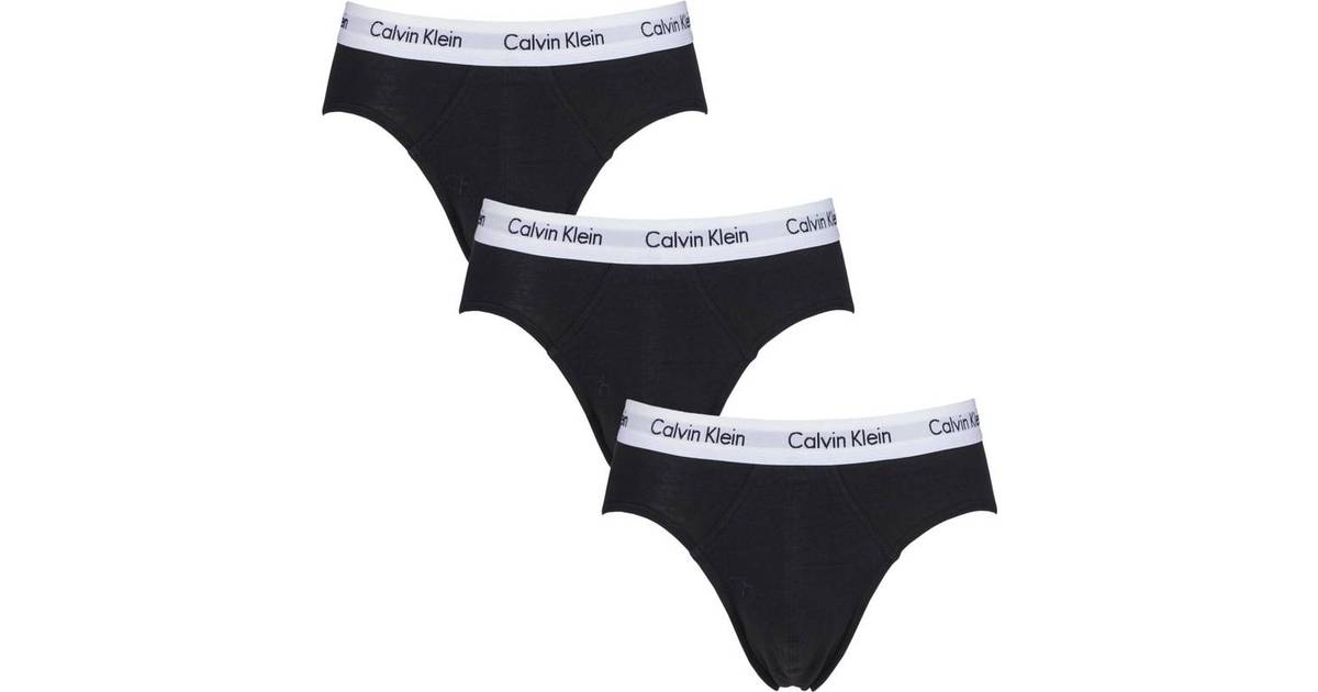 Calvin Klein Cotton Stretch Briefs 3-pack - Black • Pris »