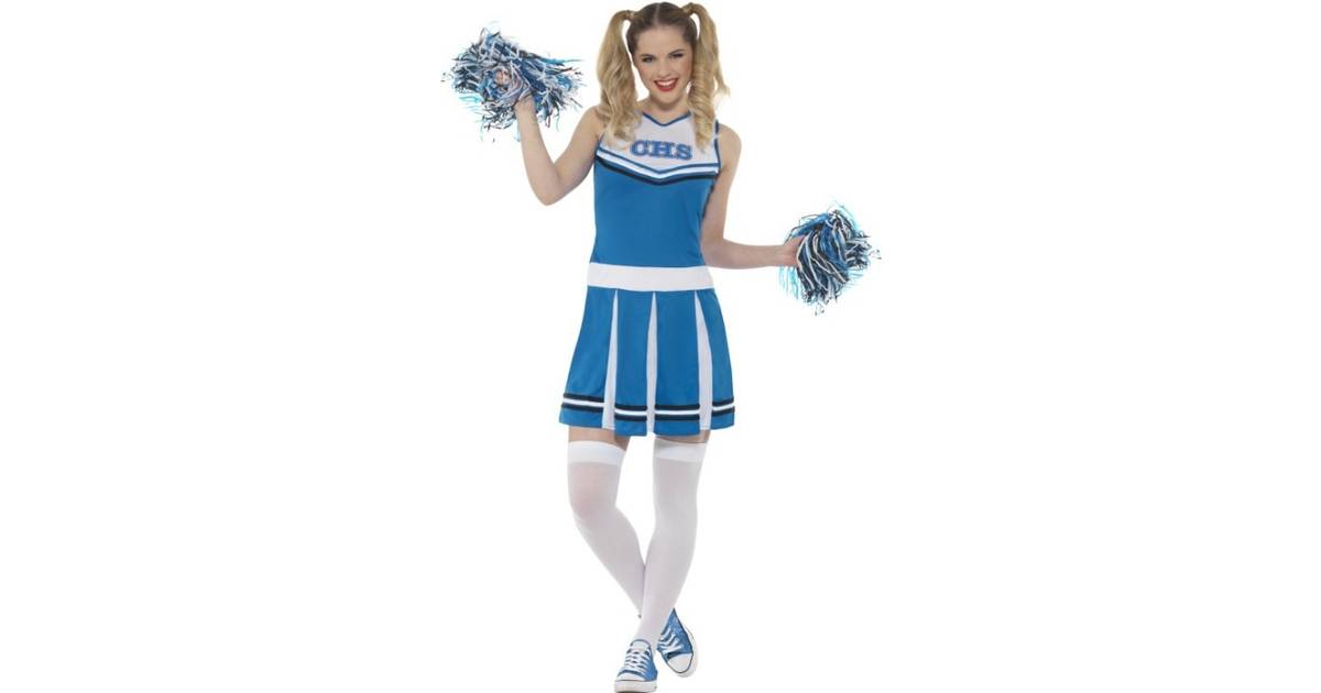 Smiffys Blå/ Hvid Cheerleader Kostume • PriceRunner »