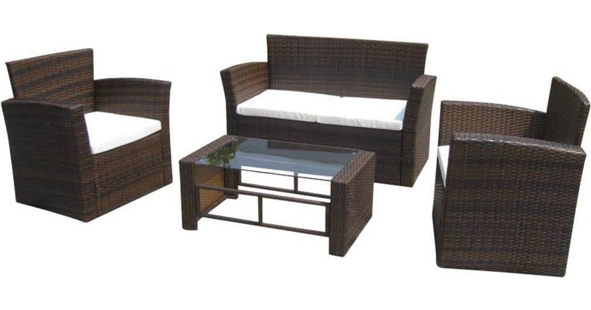 vidaXL 40306 Havesofa (modul/stk) Loungesæt, borde inkl. 2 stole ...