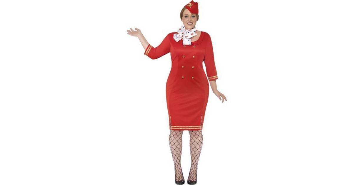 Smiffys Fly Stewardesse Plussize Kostume • Se priser hos os »